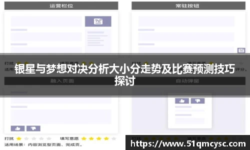 银星与梦想对决分析大小分走势及比赛预测技巧探讨